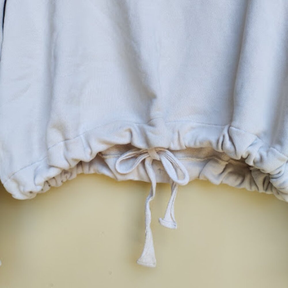 Cos Beige Drawstring Hem Cropped Button Up Foldov… - image 6